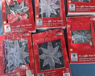 Set of 6 Holiday Living 11 LED Lighted Star Tree Toppers