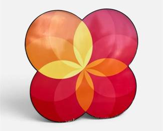 Colorful Geometric Flower Sculpture Retro Modern Decor
