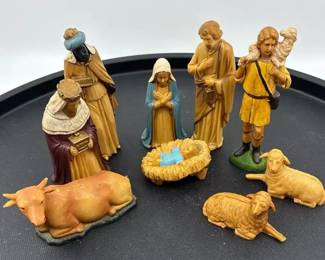 Vintage Nativity Scene Hong Kong 9 Pc
