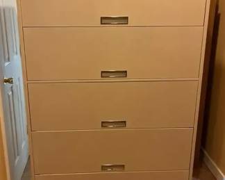Putty Colored 5tier Lateral File Cabinet