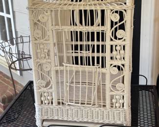 wicker bird cage