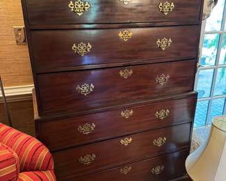 George III antique chest on chest