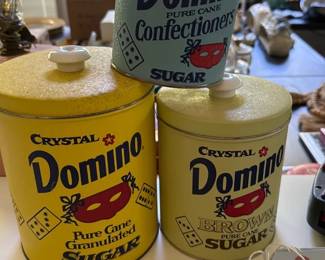 Domino Crystal Sugar Canisters (3)