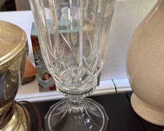 Cut Glass Candle Holder 2 pieces
