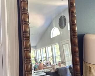 Turned Wood Framed Mirror