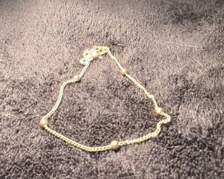costume bracelet (gold dots)