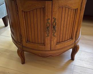 MCM Round Wood Side Table