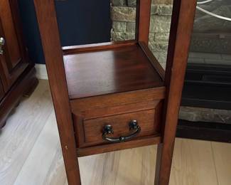 Mahogany Side Table with Drawer