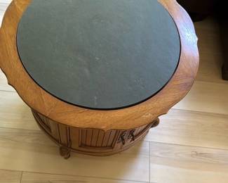 MCM Round Wood Side Table