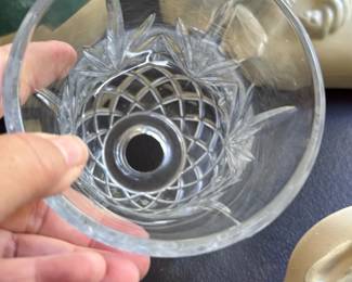 Cut Glass Candle Votive missing base