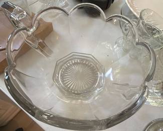 Clear Glass Bowl With Handle