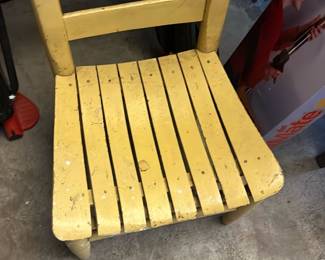 yellow wooden chair