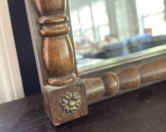 Turned Wood Framed Mirror