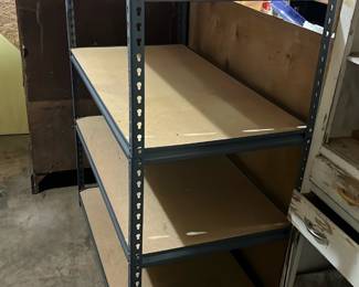  freestanding, 5-tier industrial steel shelving unit 