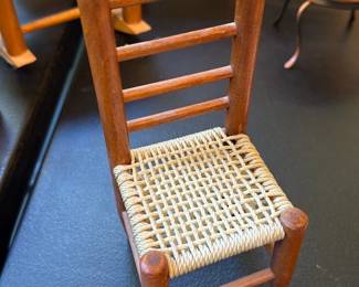 Wooden Doll Ladderback Chair