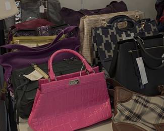 Assorted designer bags