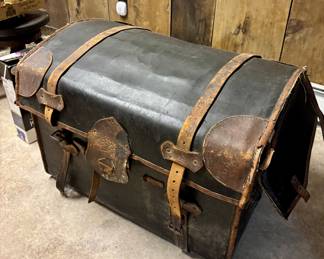 Interesting antique trunk