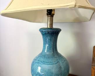 One of a pair of ceramic lamps