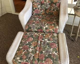 Lloyds Loom Wicker Chair With Ottoman