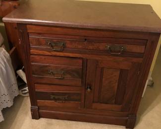 Antique Chest with Marble Top