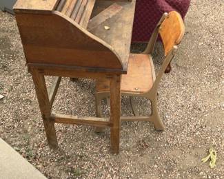 Child's Schoolhouse Roll-Top Desk