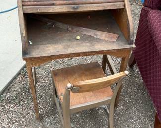 Child's Schoolhouse Roll-Top Desk