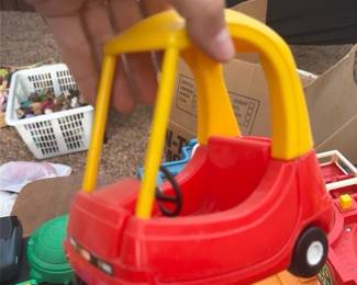 Red Yellow Toy Car Coupe