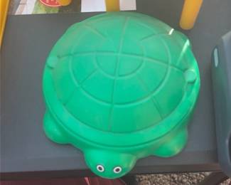 Green Plastic Turtle Sandbox Lid