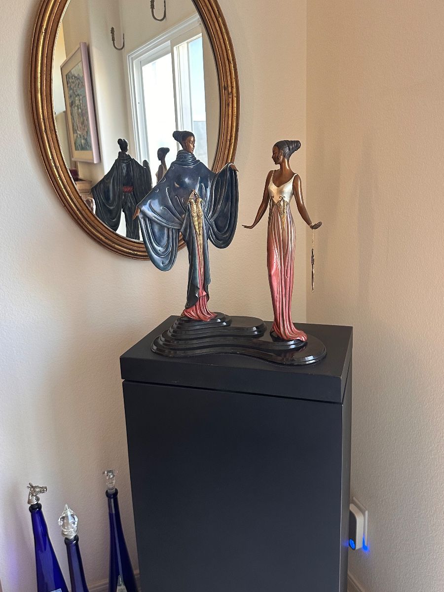 Erte Dreambirds Signed Limited Edition Polychrome Bronze Sculpture