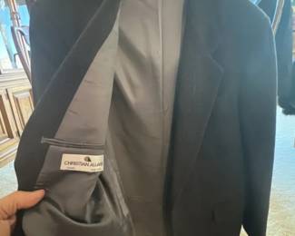Vintage Christian Aujard Paris New York black wool blazer jacket