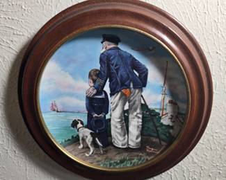 Norman Rockwell " Looking Out to Sea"  Royal Eaton - 1982 22K Gold Trim