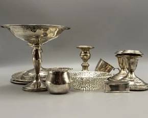 VINTAGE AND ANTIQUE STERLING SILVER LOT — MIXED TABLEWARE