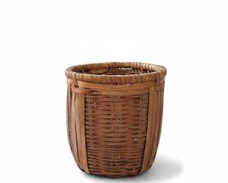 Vintage Hand-Woven Splint Wood Basket