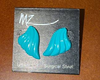 MZ Brand Turquoise-Tone Wing Earrings