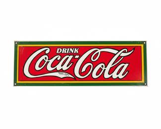 Vintage Style "Drink Coca-Cola" Vertical Metal Sign