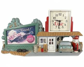 1990 Burwood Coca-Cola 'Good!' Roadside Service Station Clock