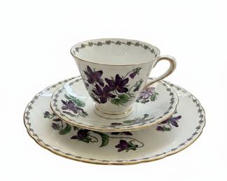 Tuscan Fine English Bone China 'Woodland' Tea Trio