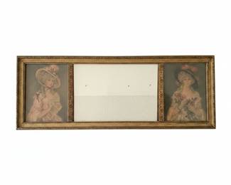 Antique Edwardian Triptych Wall Mirror (c. 1920s)