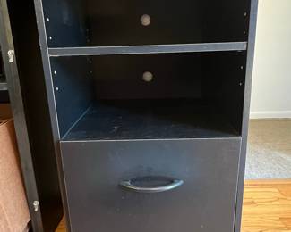 Black Laminate Media or Printer Stand