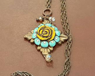 Kirks Folly Rose Pendant Necklace