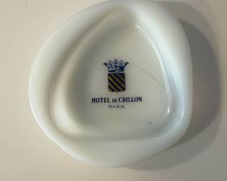 Hôtel de Crillon Paris Opalex Milk Glass Ashtray