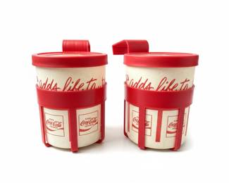 Vintage Coca-Cola Clip-On Cup Holders (Set of 2)