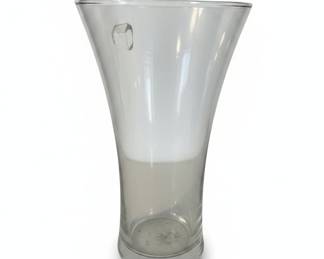 Clear Glass Flared Vase