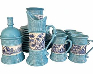 Sicas Sesto Fior Blue and White Tea Set