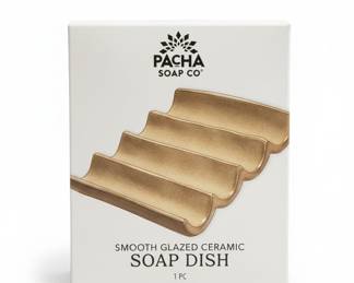 Pacha Soap Co. Smooth Glazed Ceramic Soap Dish