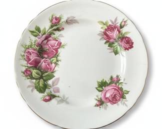 Tuscan Fine English Bone China Moss Rose Salad Plate