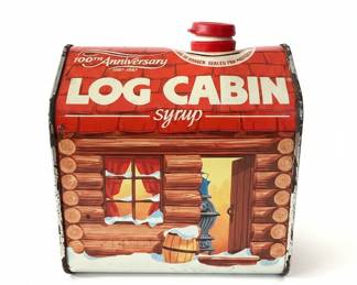 1987 Log Cabin Syrup 100th Anniversary Tin