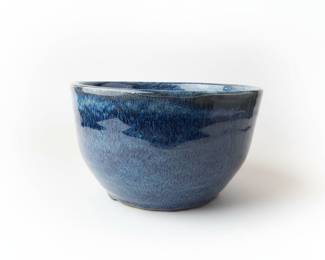 Studio Pottery Blue Glazed Mixing Bowl