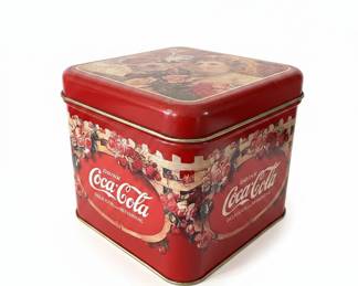 Vintage Coca-Cola "The Girl with Roses" Commemorative Tin