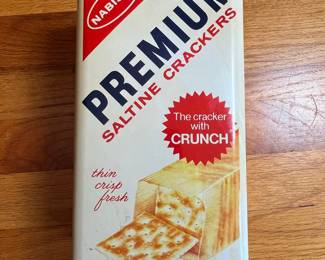 Vintage 1969 Nabisco Premium Saltine Crackers Tin - 14 oz